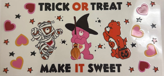Cup wraps uvdtf Halloween carebears