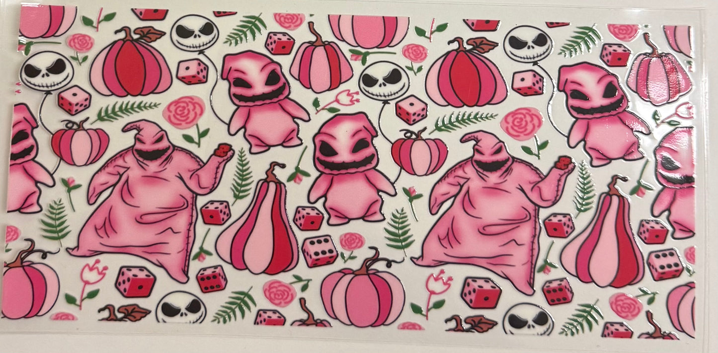 Cup wraps uvdtf nightmare before Christmas pink
