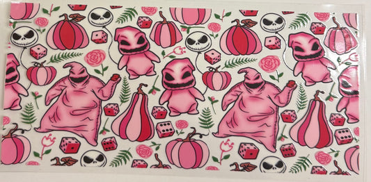 Cup wraps uvdtf nightmare before Christmas pink