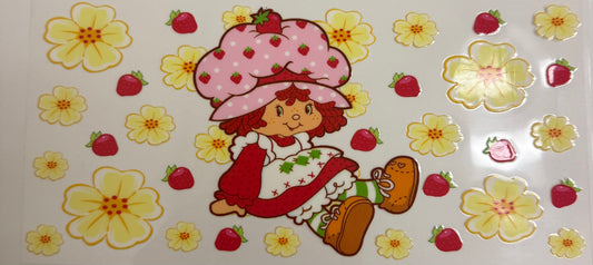 Cup wraps uvdtf strawberry shortcake with floral