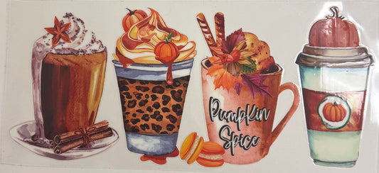 Cup wraps uvdtf pumpkin spice coffee