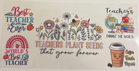 Cup wraps uvdtf teacher plant seeds that grow forever