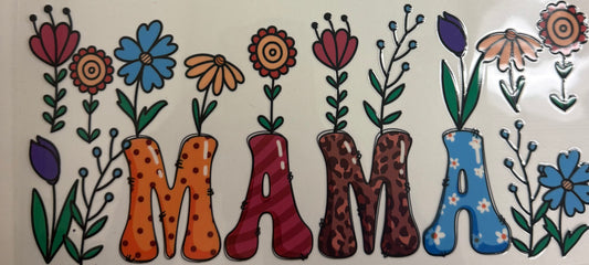 Cup wraps uvdtf Mama floral