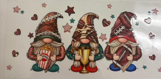 Cup wraps uvdtf Football theme gnomes