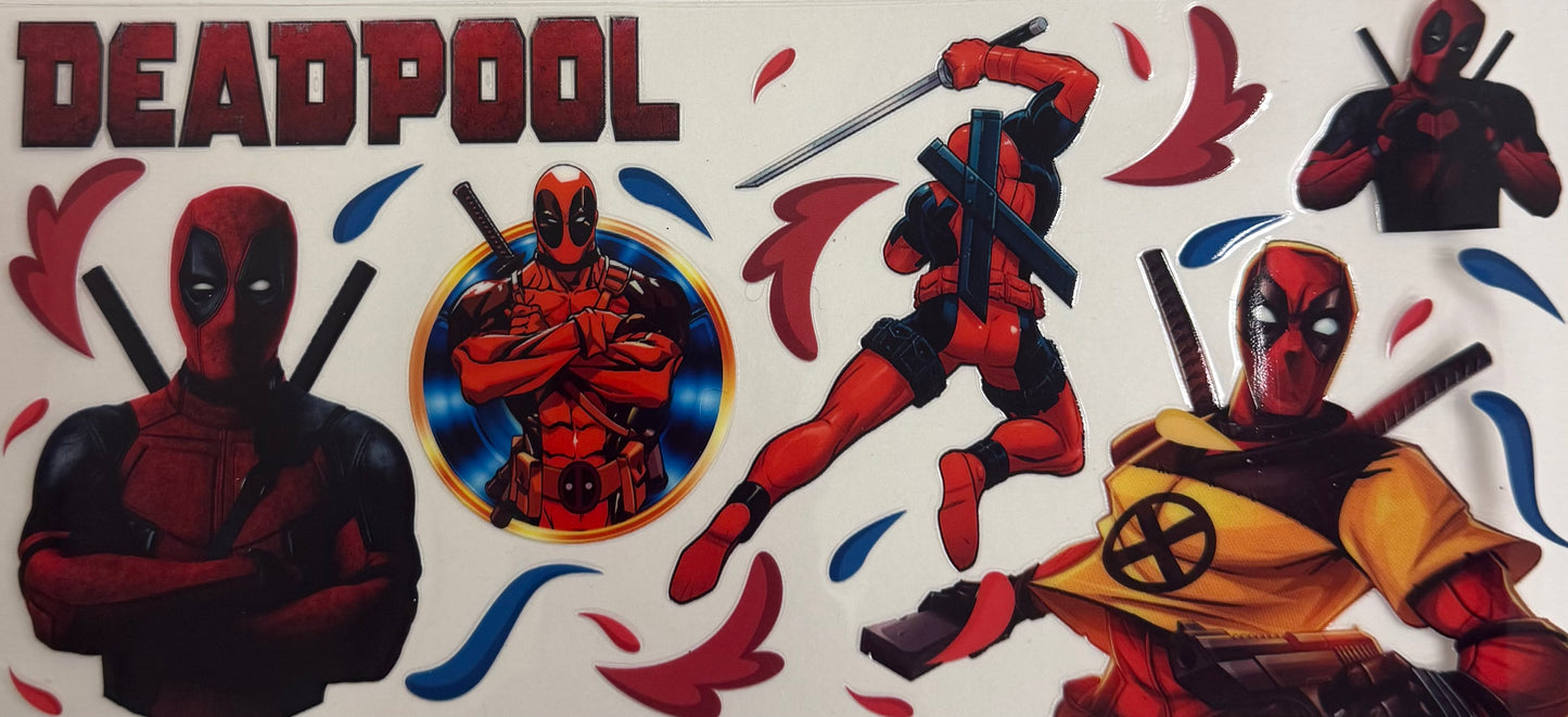 Cup wraps uvdtf Deadpool