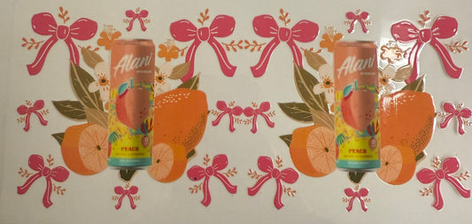 Cup wraps uvdtf Alani peach with bows