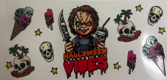 Cup wraps uvdtf  chucky doll Halloween vibes