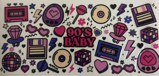 Cup wraps uvdtf 90s baby theme