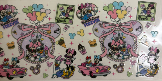 Cup wraps uvdtf Mickey Mouse and friends pink