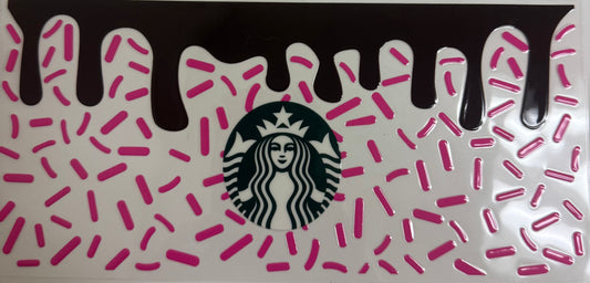 Cup wraps uvdtf Starbucks drip with sprinkles