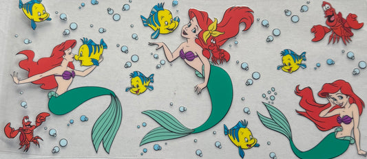 Cup wrap dtf Little mermaid