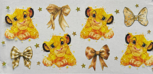 Cup wrap dtf Lion kin