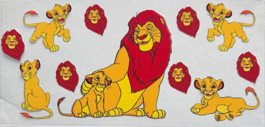 Cup wrap dtf Lion king
