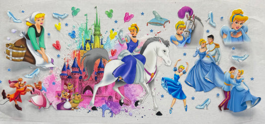 Cup wrap dtf cinderella