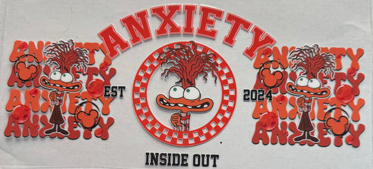 Cup wrap dtf  inside out  anxiety