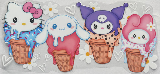 Cup wrap dtf Hello kitty