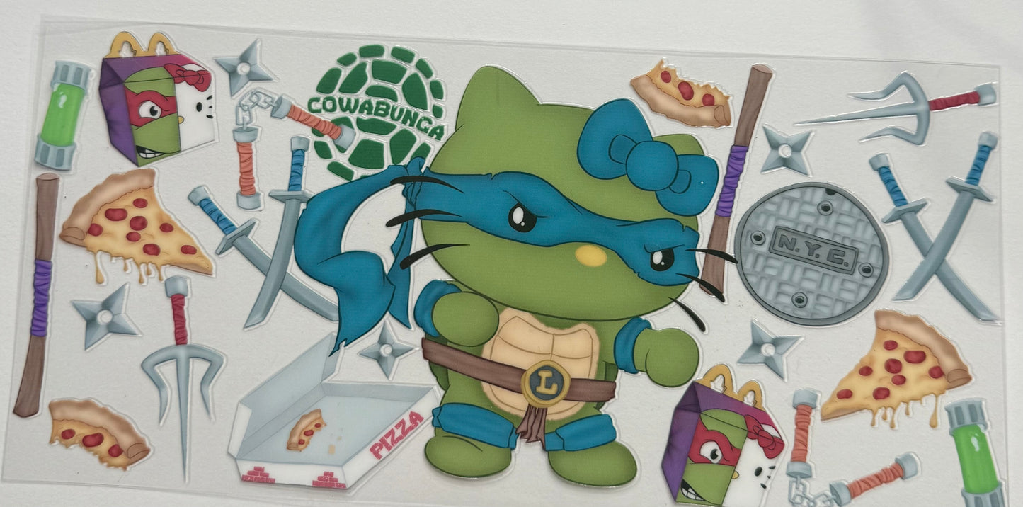 Cup wraps uvdtf hello kitty ninja turtle teal McDonald’s collab