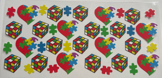 Cup wraps uvdtf autism theme