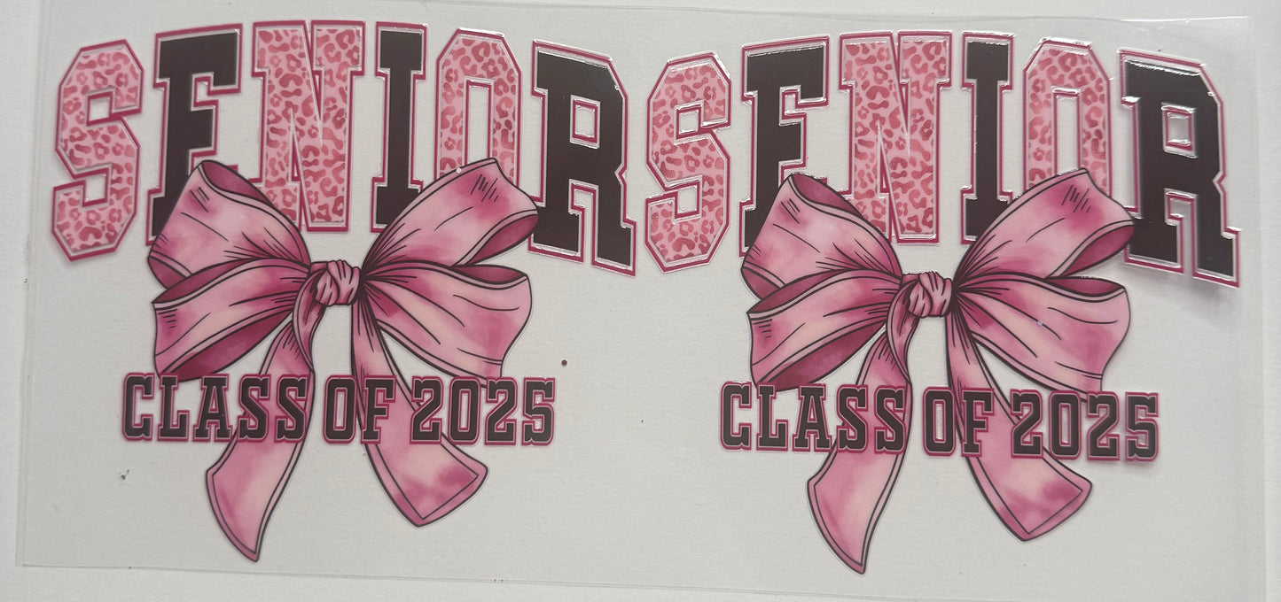 Cup wraps uvdtf black and pink senior 2025