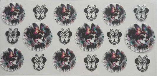 Cup wraps uvdtf tie dye Minnie Mouse