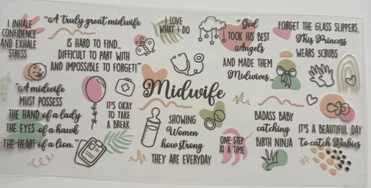 Cup wraps uvdtf midwife job affirmations