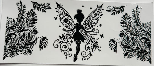 Cup wraps uvdtf tinkerbell black etched