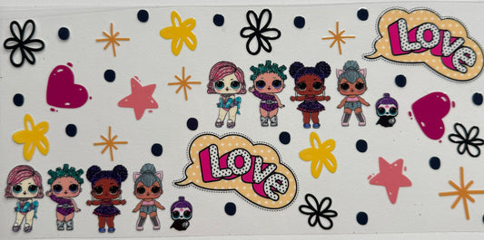 Cup wraps uvdtf lol dolls with hearts stars