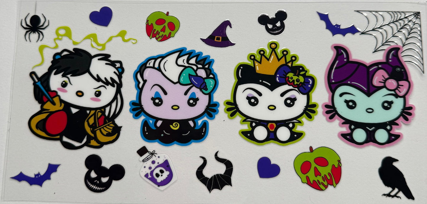 Cup wraps uvdtf Halloween hello kitty
