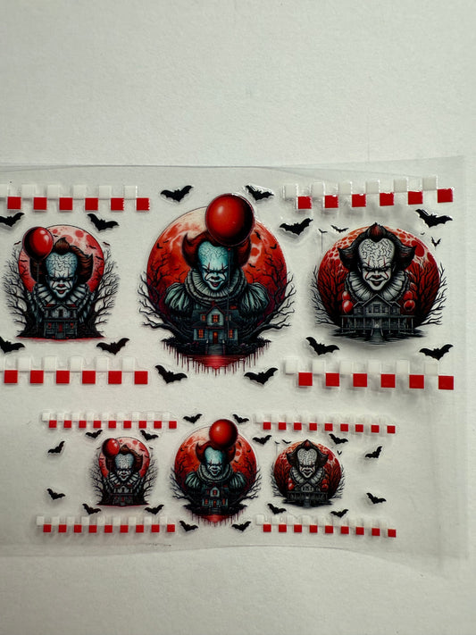 Uvdtf wraps Mini Stanley Halloween clown penny