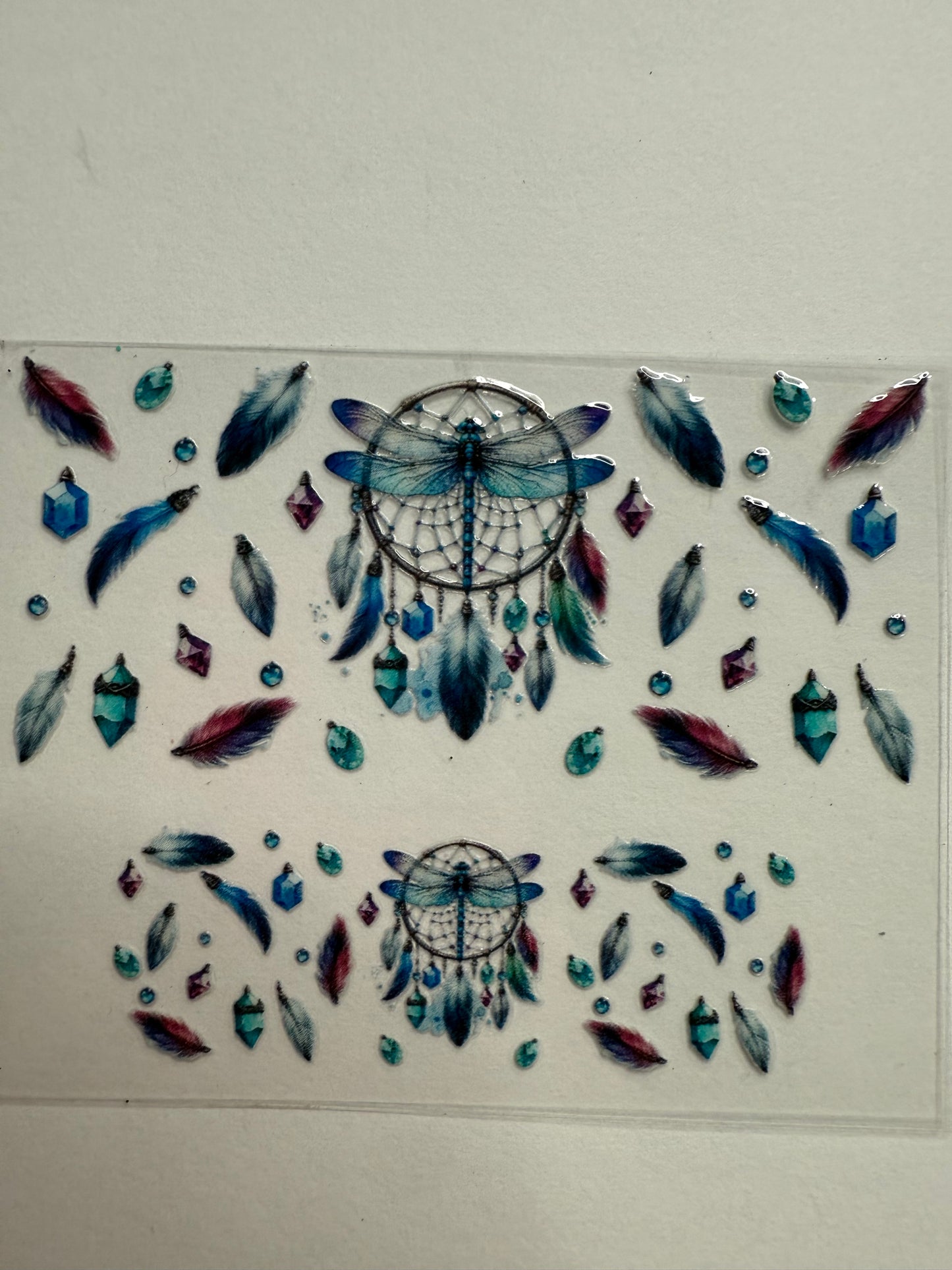 Uvdtf wraps Mini Stanley dream catcher with dragonfly