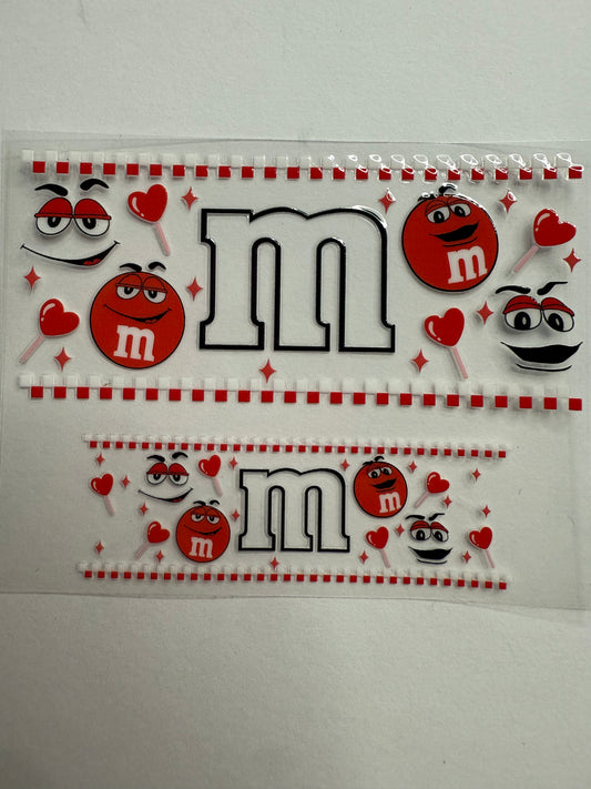 Uvdtf wraps Mini Stanley red m&m candy