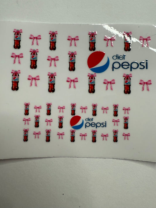 Uvdtf wraps Mini Stanley Diet Pepsi sodas with pink bow