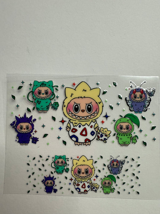 Uvdtf wraps Mini Stanley labubu  dressed as characters