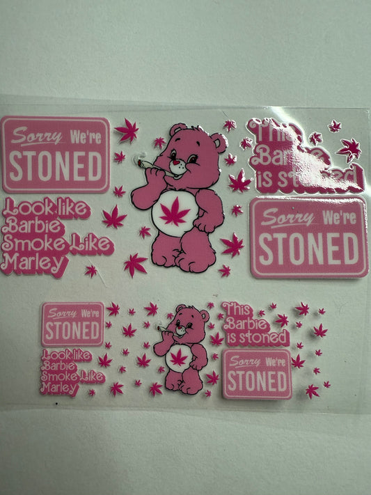 Uvdtf wraps Mini Stanley pink care bear stoned