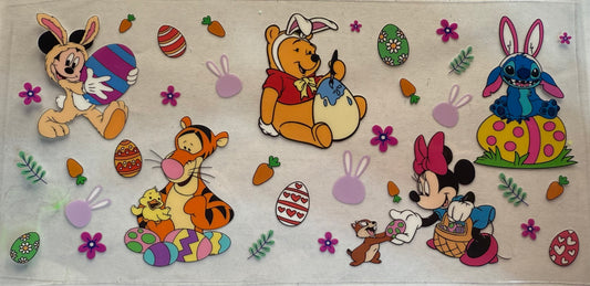 Cup wraps dtf Pooh Easter