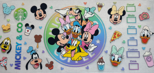 Cup wraps dtf Mickey Mouse
