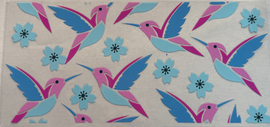 Cup wraps dtf Hummingbirds