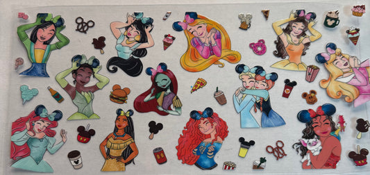 Cup wraps dtf Disney princess