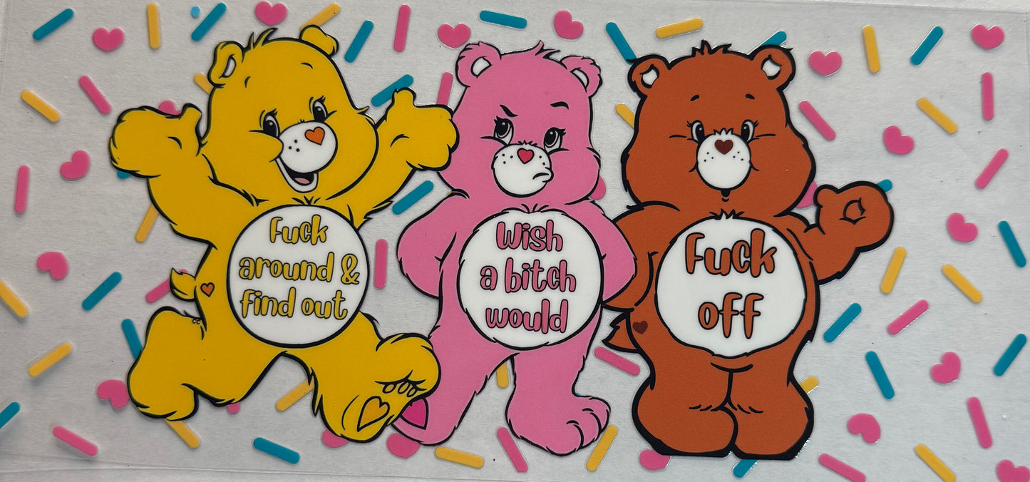Cup wraps dtf Swear bears
