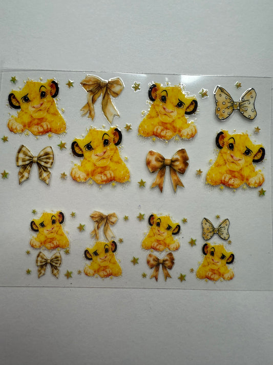 Uvdtf wraps Mini Stanley lion king with bows