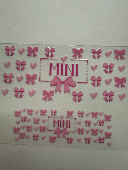 Uvdtf wraps Mini Stanley mini with pink bows
