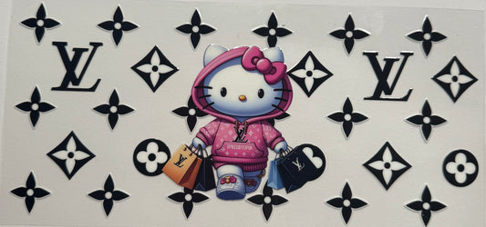 Cup wraps uvdtf black lv hello kitty