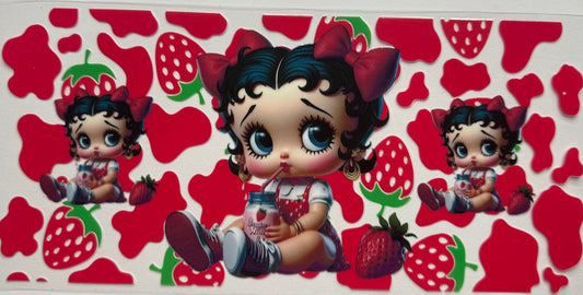 Cup wraps uvdtf Betty boop cow print  milk strawberry