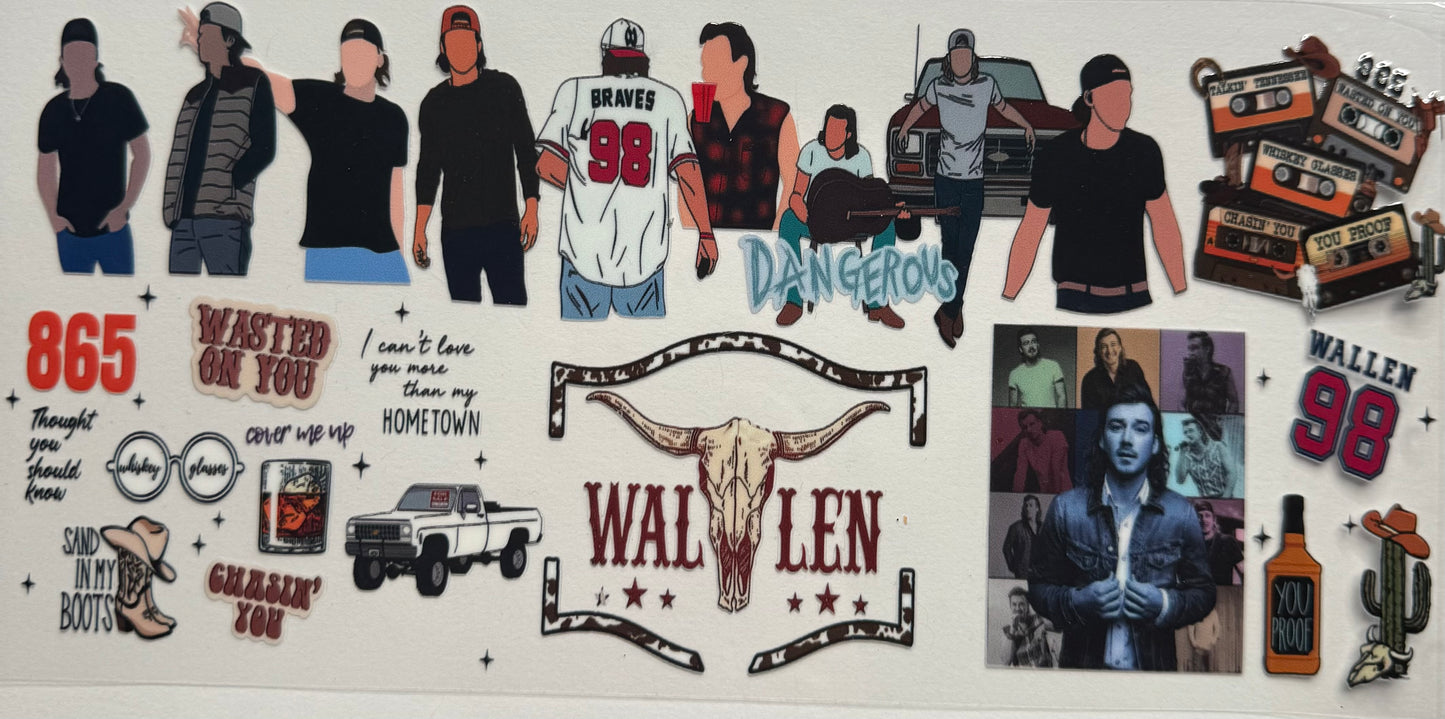 Cup wraps uvdtf Morgan wallen singer