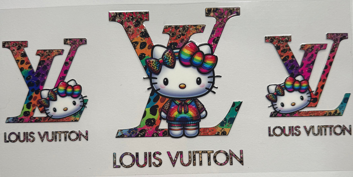 Cup wraps uvdtf rainbow  leopard hello kitty lv