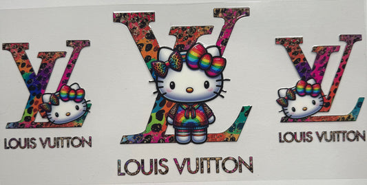 Cup wraps uvdtf rainbow  leopard hello kitty lv