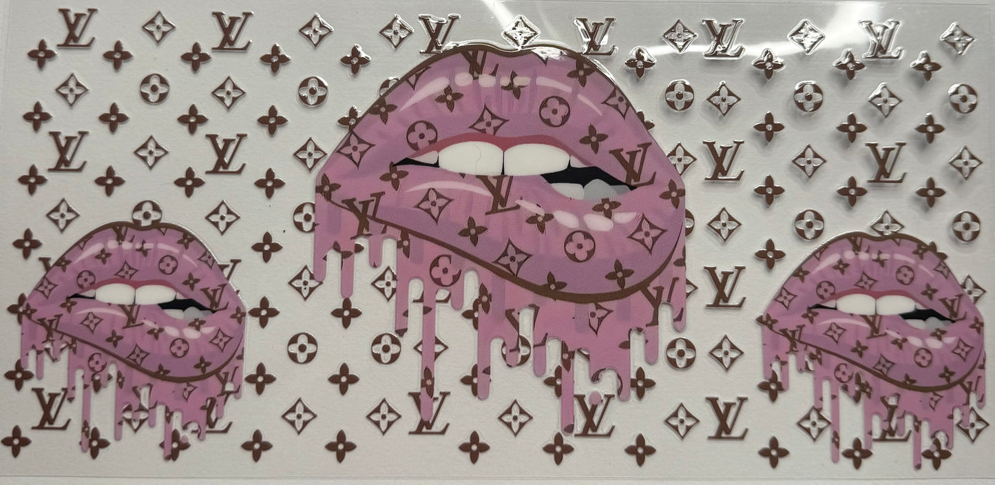 Cup wraps uvdtf lv pink lips
