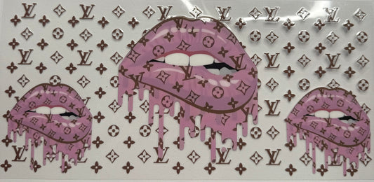 Cup wraps uvdtf lv pink lips