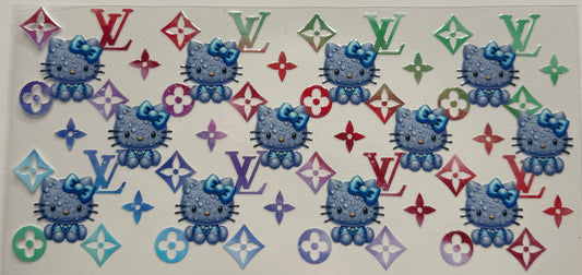 Cup wraps uvdtf rainbow blue hello kitty lv