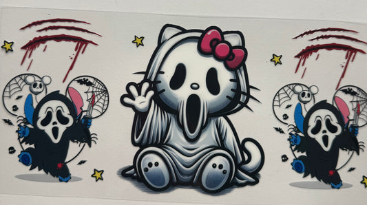 Cup wraps uvdtf  scream hello kitty Halloween